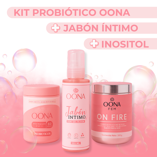 Probióticos + jabón íntimo + inositol